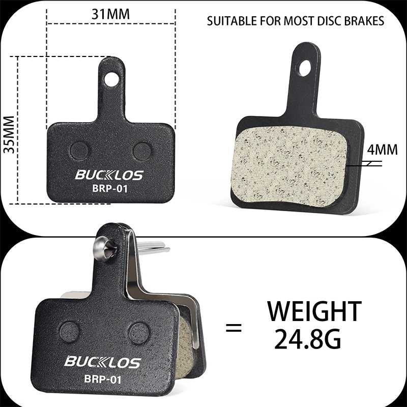 Фотография №2 товара BUCKLOS полимерная дисковая тормозная колодка для SHIMANO B01S, износостойкие гидравлические