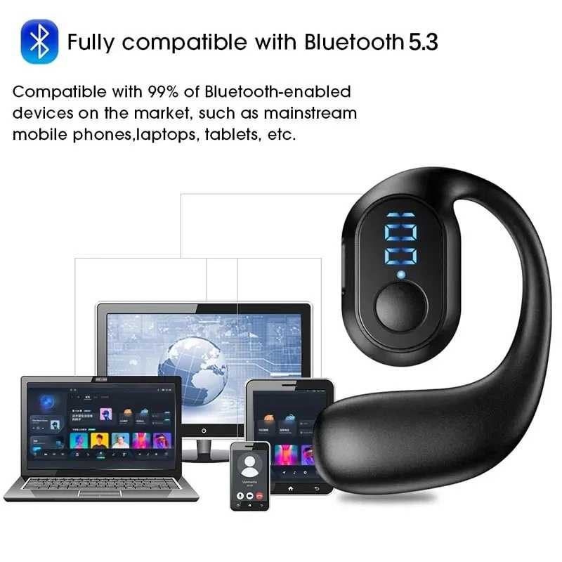 Беспроводные Bluetooth 5,4 наушники TWS ушной крючок HiFi стерео гарнитура с шумоподавлением водонепроницаемые наушники для Huawi для Xiami Портативное аудио и видео