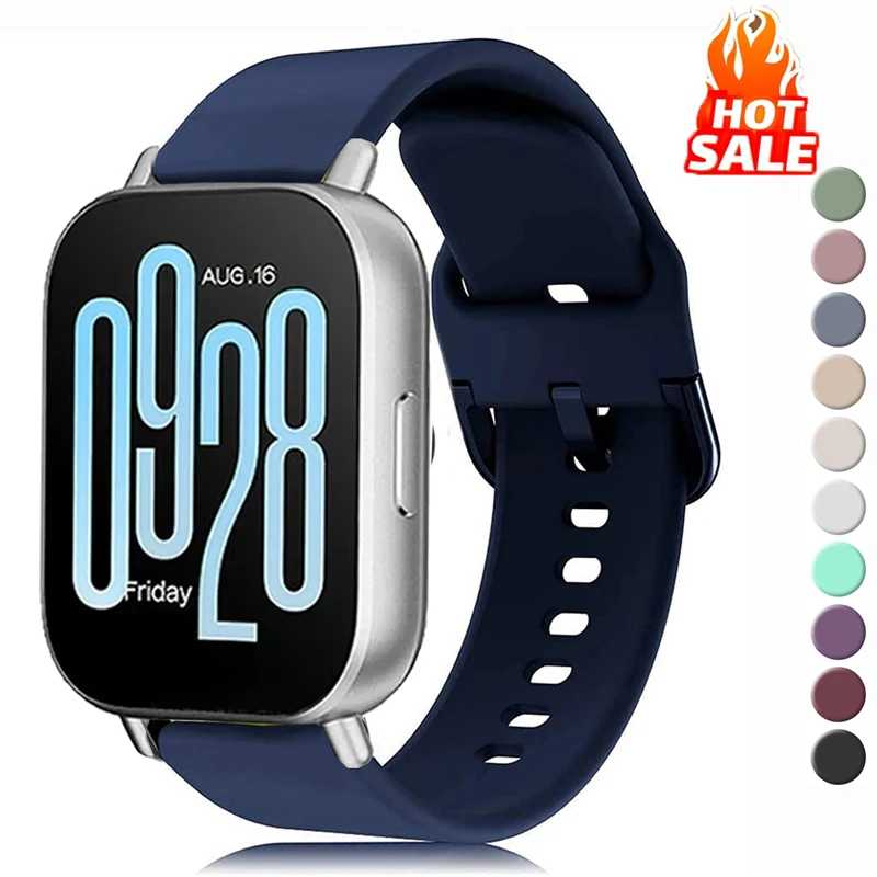 Силиконовый ремешок 22 мм для Redmi Watch 5 lite, спортивный ремешок для Xiaomi Mi Watch 5 Active, аксессуары, браслет correa, умный браслет Аксессуары для часов