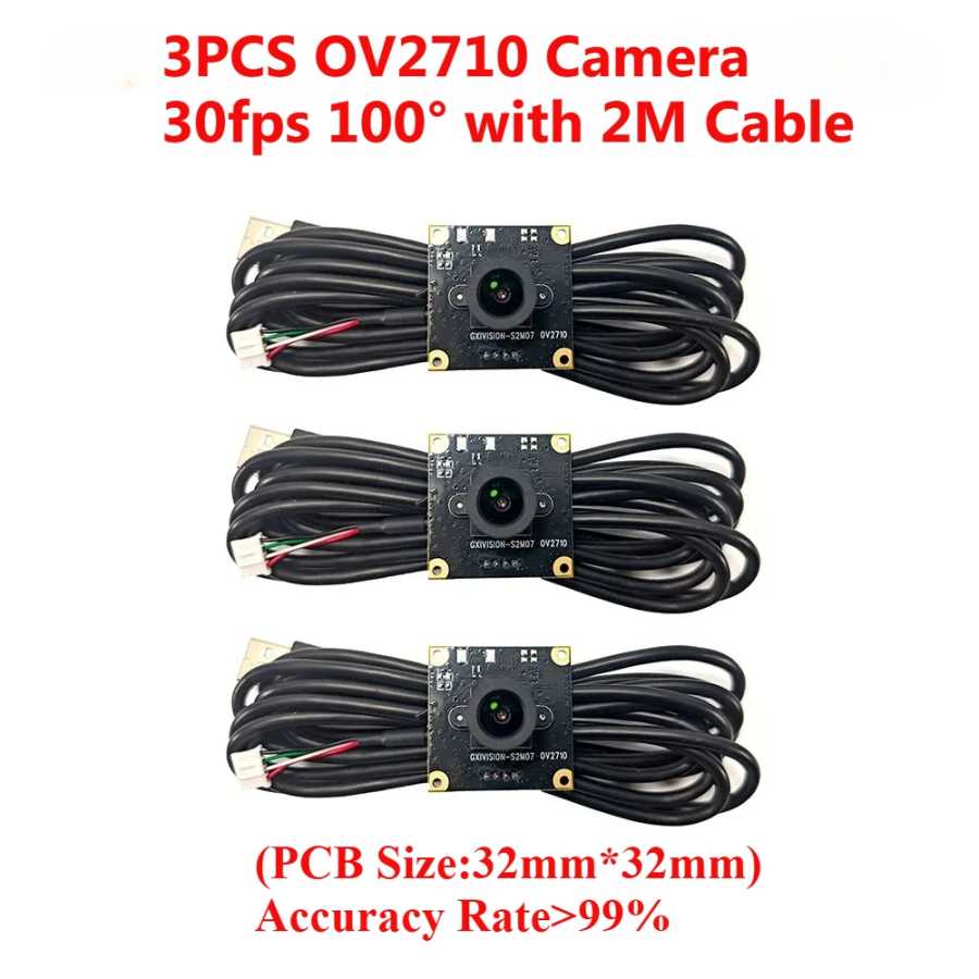 Фотография №2 товара Модуль USB-камеры GXIVISION OV9732 30FPS с кабелем 2 м, углом
