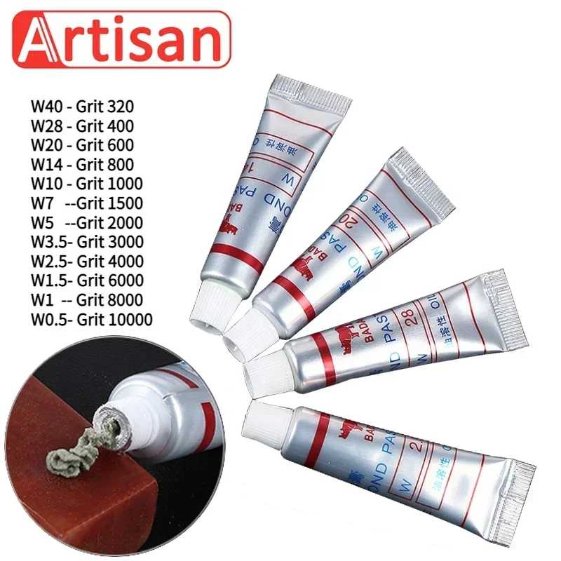 2 шт. Алмазная абразивная паста W0,5 ~ 40 зернистости 320 ~ 10000 # Алмазная полировка, притирка стекла, металла, шлифовка, полировка, абразивные инструменты Абразивные инструменты и абразивы