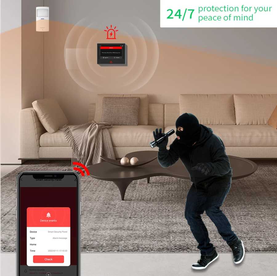 Фотография №4 товара Staniot 7-дюймовый комплект защиты Lora WiFi 4G Tuya Умная домашняя