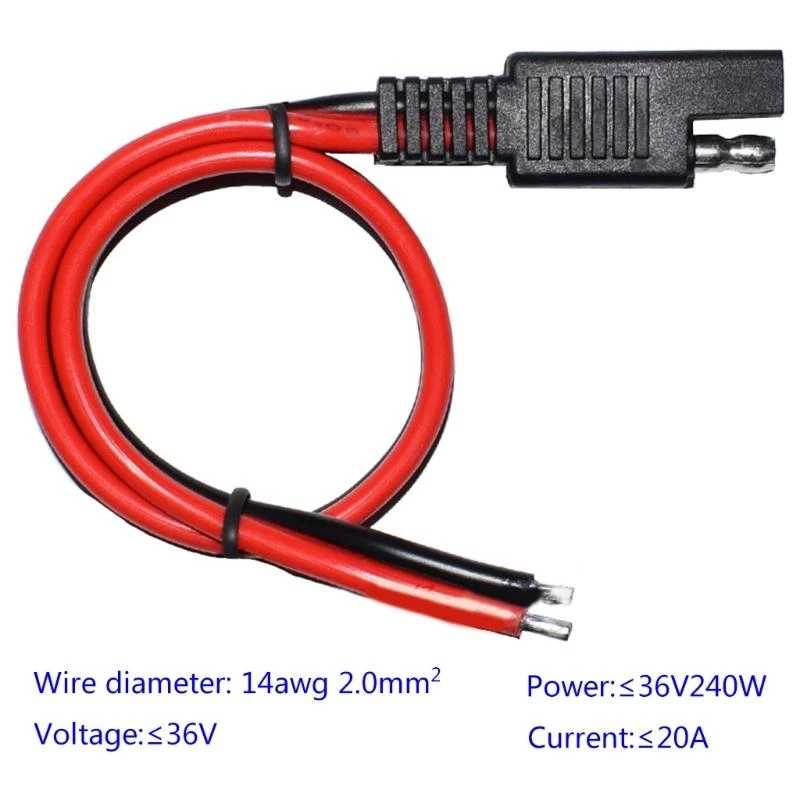 14AWG SAE Удлинительный кабель SAE 2-контактный разъем быстрого разъема SAE Разъем питания Автомобильный удлинительный кабель Кабель солнечной панели Электротехническое оборудование