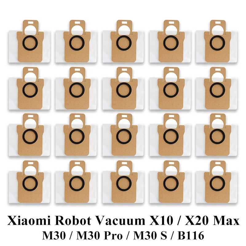 Мешок для пыли для робота-пылесоса Xiaomi X10 / X10+ / X20+ / X20 Pro / X20 Max / M30 / M30 Pro / M30S / M40 / B116 / C102CN Аксессуары Запчасти для бытовой техники