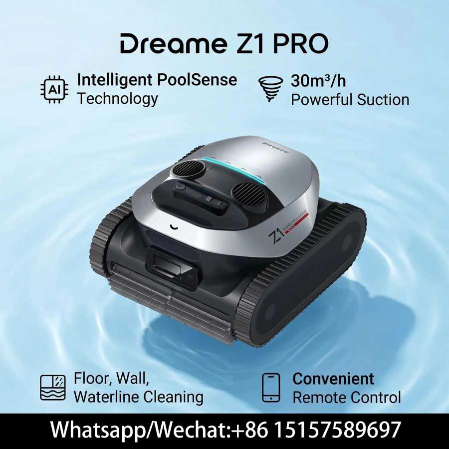 Автоматический робот-пылесос для бассейнов Dreame Z1Pro, беспроводной, 180 минут работы, 3D TOF навигация, защита от столкновений, для использования в помещении Техника для бизнеса