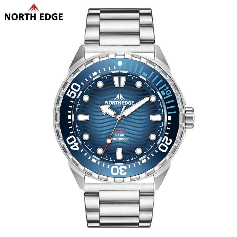 Фотография №2 товара Мужские часы NORTH EDGE 2025 New TRITON Solar Powered Dive