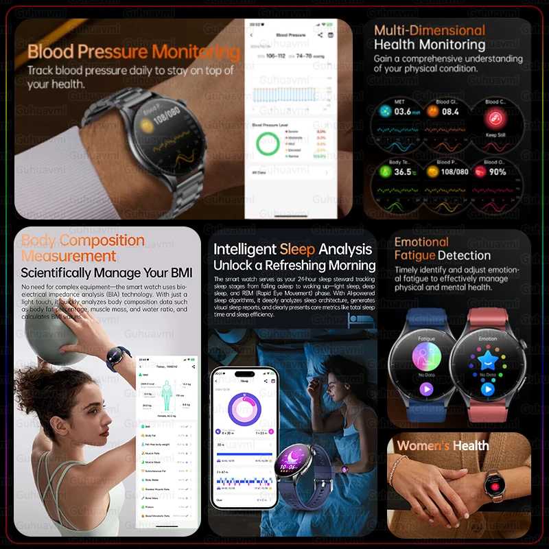 Фотография №2 товара 2025 Новый светодиодный фонарик NFC Bluetooth Call Smartwatch Мужчины AMOLED
