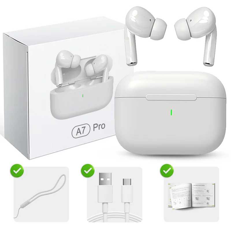 Беспроводные Bluetooth-наушники Air Pro 2025, TWS-гарнитура, Hi-Fi наушники с шумоподавлением, водонепроницаемые для IPHONE Android Портативное аудио и видео