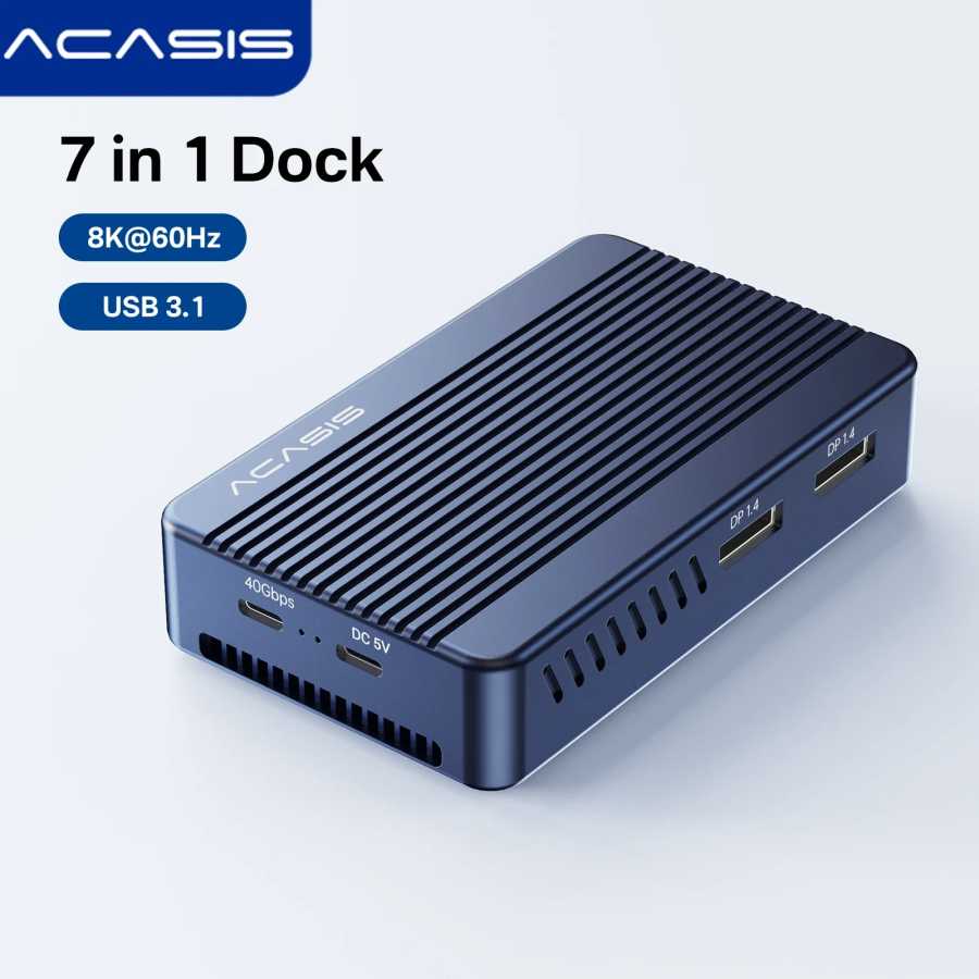 Корпус SSD Acasis 40 Гбит/с USB 4 и док-станция 8K 60 Гц, чехол высокого разрешения SSD DP1.4 для Macbook Pro Хранение данных