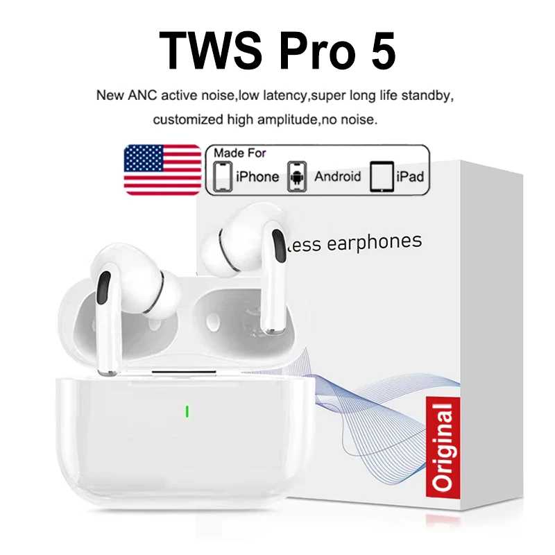 Для Apple Original AIRP0DS-PR0 Беспроводные наушники Bluetooth-вкладыши Наушники-вкладыши Спортивная гарнитура с шумоподавлением для наушников Xiaomi iPhone Портативное аудио и видео