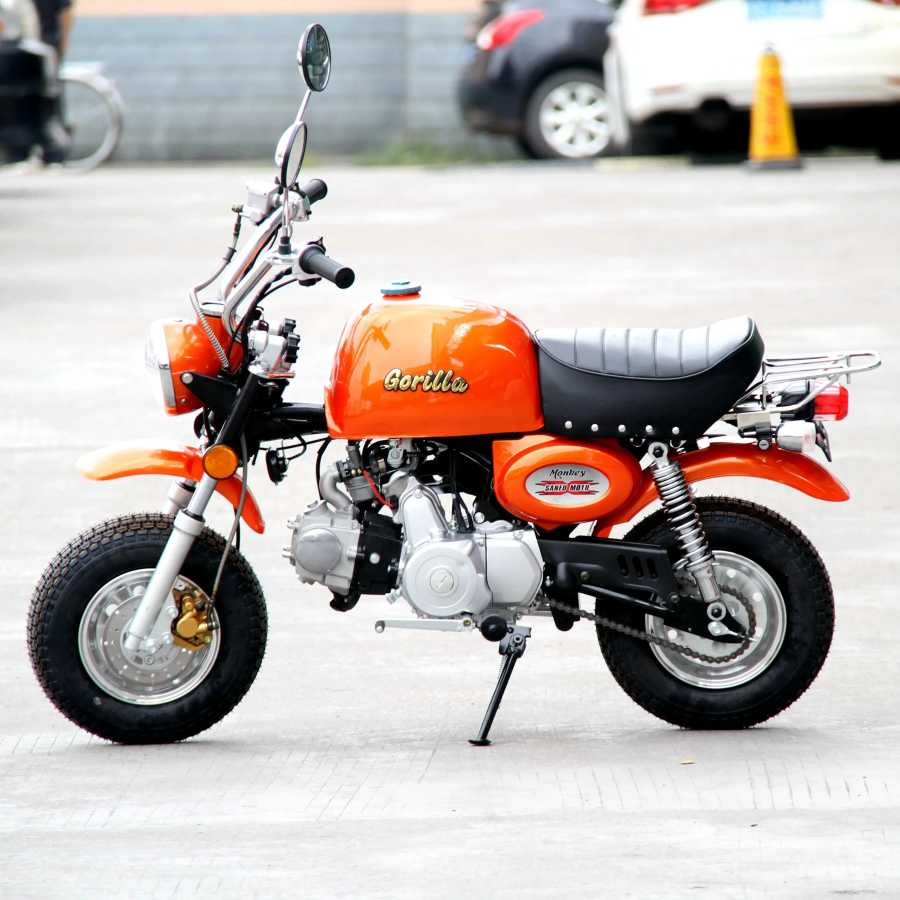 110/125CC 4stoke с воздушным охлаждением, новая скидка, высококачественный полуавтоматический мотоцикл Gorilla Bike, оранжевый цвет Для мотоциклов и квадроциклов USB Wi-Fi