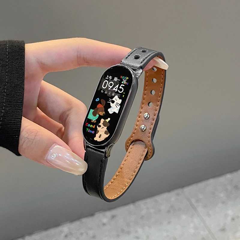 Фотография №2 товара Кожаный ремешок для mi Band 10/9/8 miband, аксессуары для часов,