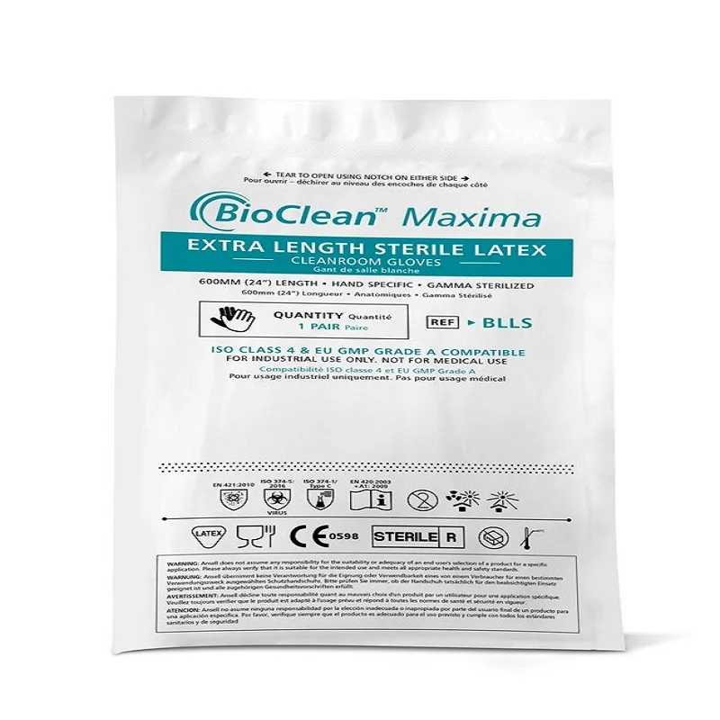 Фотография №2 товара Ansell BioClean Maxima BLLS (10 пар) Одноразовые латексные перчатки для