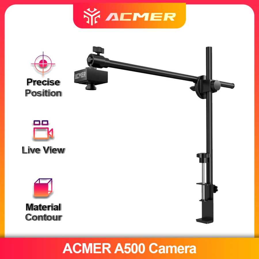 Камера ACMER A500 5MP 100 &deg; Широкоугольный объектив для гравировки, предварительный просмотр в реальном времени, рабочая область 450*450 мм для 95% лазерных граверов с рамкой Лазерный гравировальный станок и аксессуары