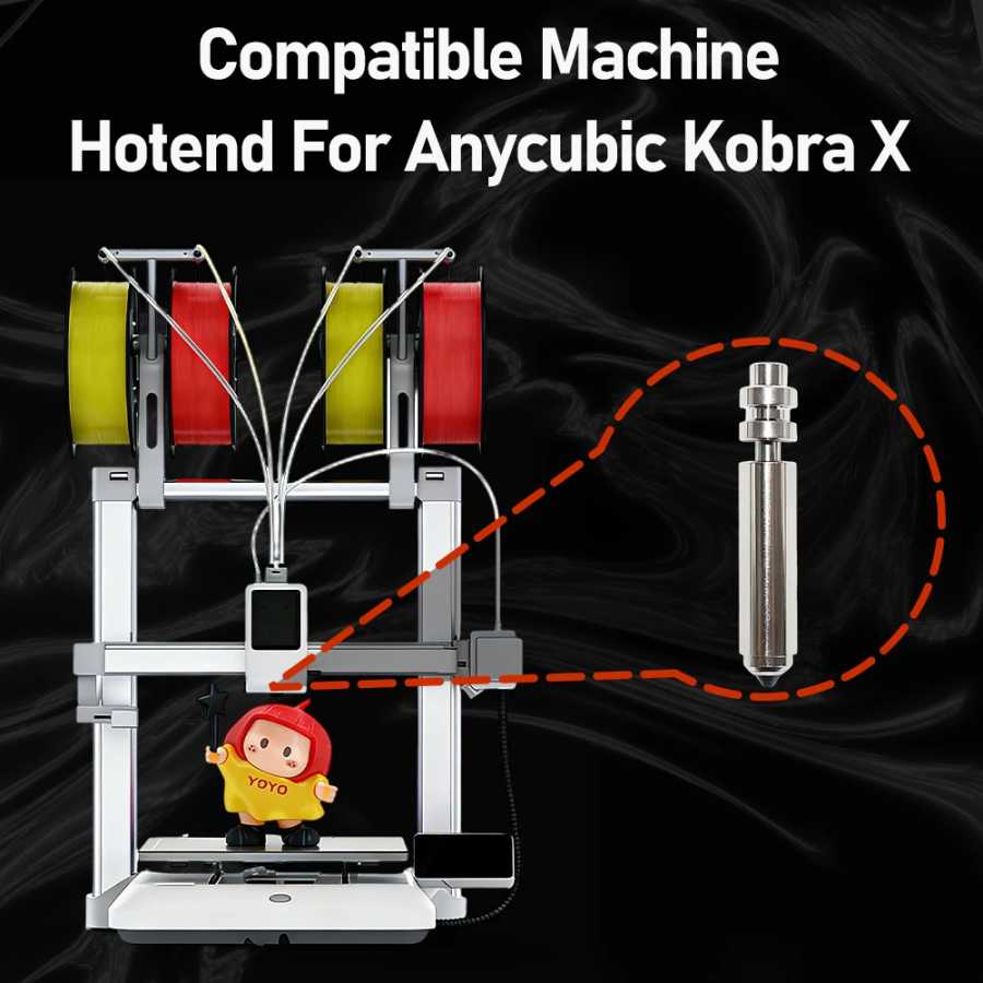 Фотография №5 товара Усовершенствованные биметаллические сопла для Anycubic Kobra X Combo, быстросменные сопла