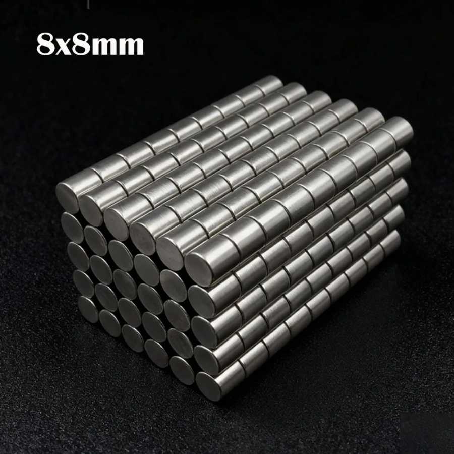 10-200 шт. 8x8 мм супер мощный круглый магнит неодимовые магниты N35 NdfeB сильный магнит постоянный магнитный лист Imanes Доски для презентаций