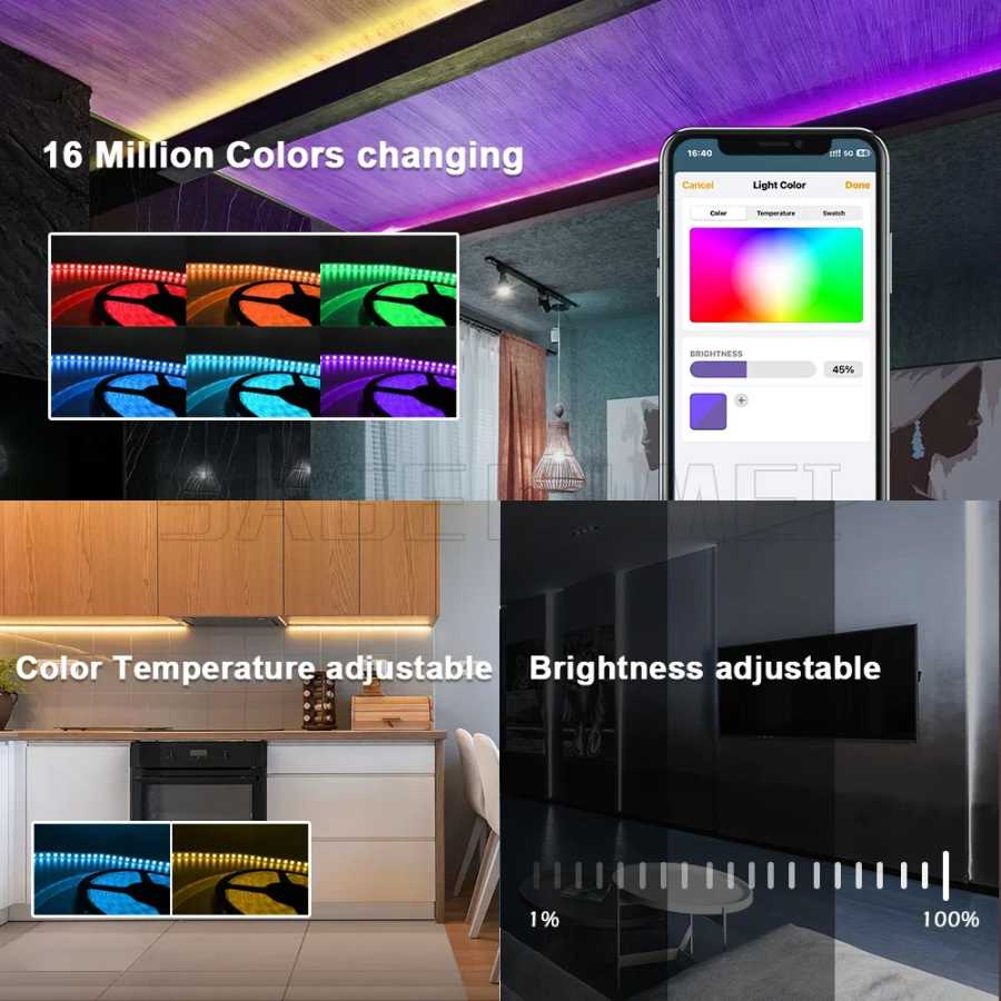 Фотография №1 товара Светодиодная лента Matter Over WiFi RGBCCT Светодиодный драйвер Smart APP