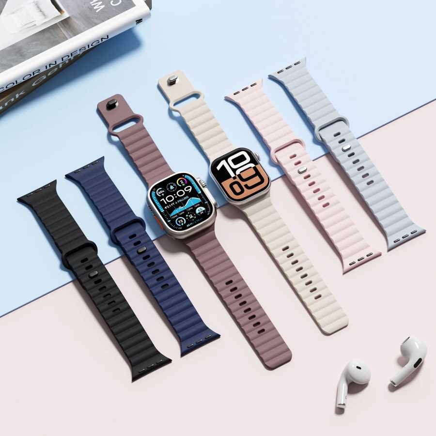 Фотография №1 товара Спортивный силиконовый ремешок для Apple Watch 44 мм, 40 мм,