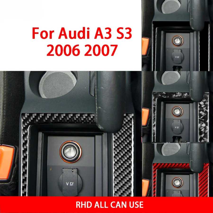 Накладки из карбона для Audi A3 S3 8P 2006-2007: декоративные наклейки на дверные ручки и вентиляционные решетки, тюнинг интерьера Аксессуары для салона