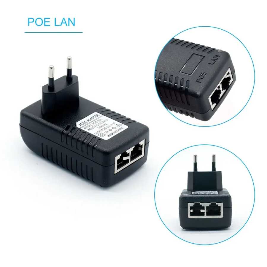 Фотография №4 товара 48 В/12 В POE-инжектор Ethernet CCTV Адаптер питания 0,5 А/2
