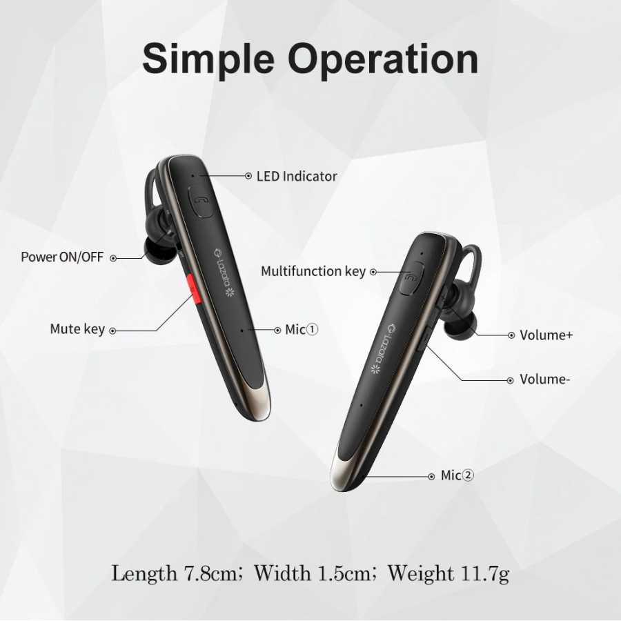Фотография №5 товара Bluetooth-гарнитура Glazata 5.1 Беспроводные наушники с двойным микрофоном Шумоподавление HD-звонки