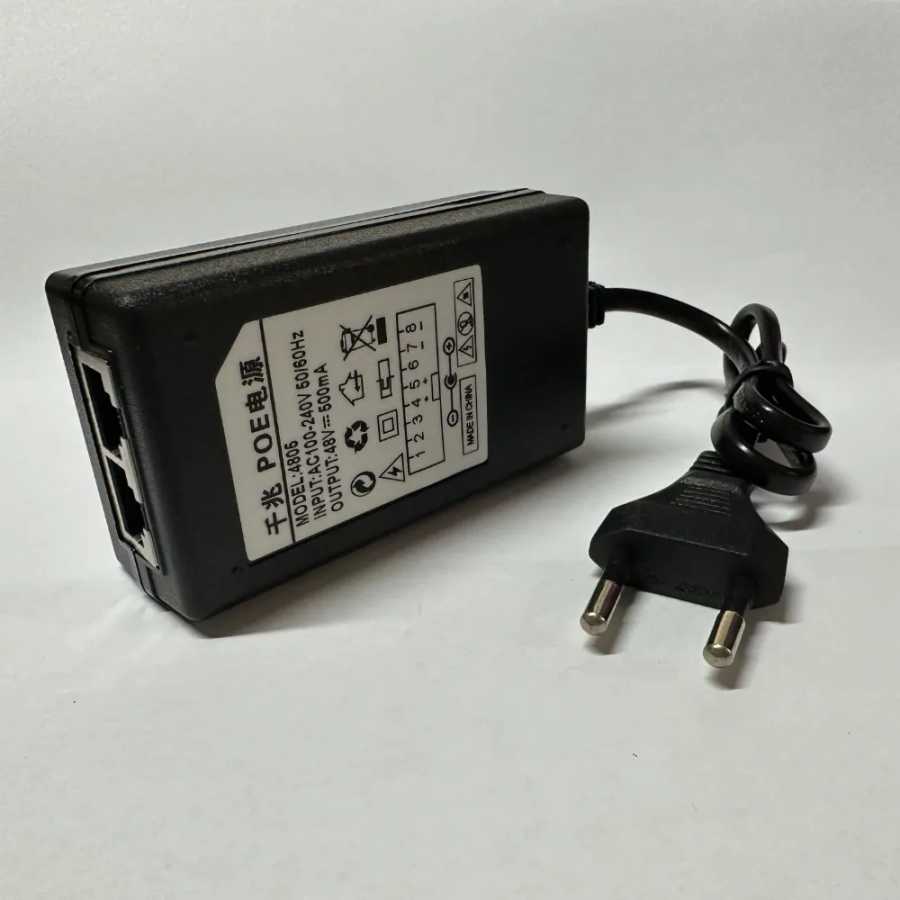 Фотография №1 товара 48 В/12 В POE-инжектор Ethernet CCTV Адаптер питания 0,5 А/2