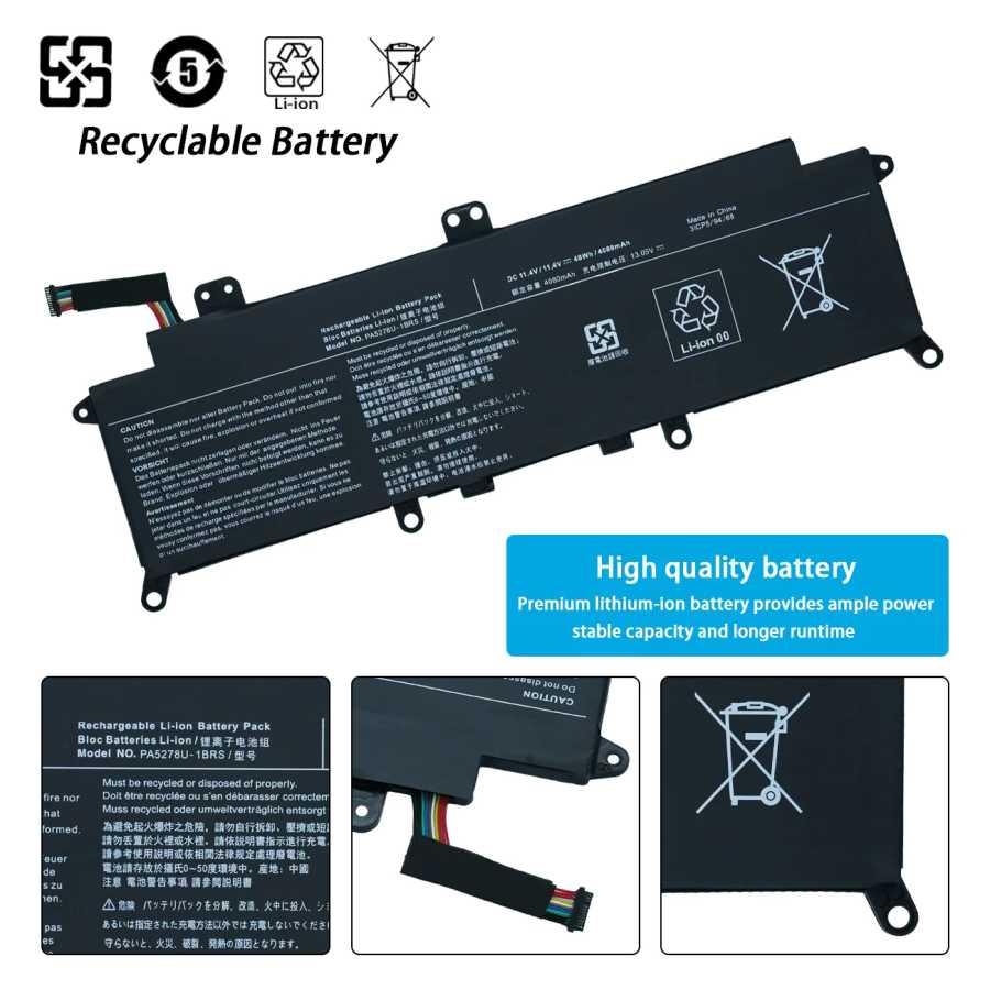 Фотография №1 товара НОВЫЙ аккумулятор PA5278U-1BRS для Toshiba Port&eacute;g&eacute; X30-D-123 X30-E X30-F Tecra