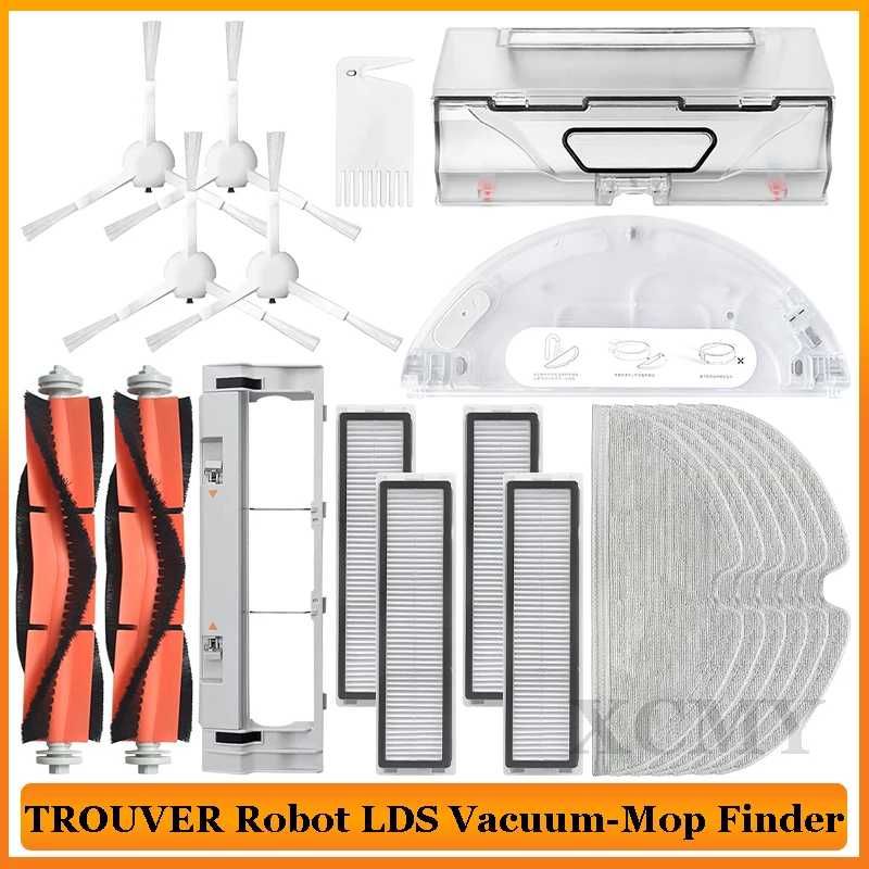 Для XiaoMi Dreame D9 Dreame Bot L10 Pro Trouver Robot LDS Finder Вакуумная швабра Основная боковая щетка Швабра Ткань Hepa-фильтр Запасные части Запчасти для бытовой техники