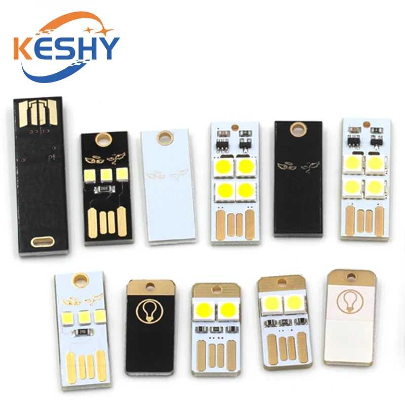Фотография №1 товара Миниатюрный сверхяркий USB-светильник на брелоке, светодиодная лампа для ноутбука, ПК,