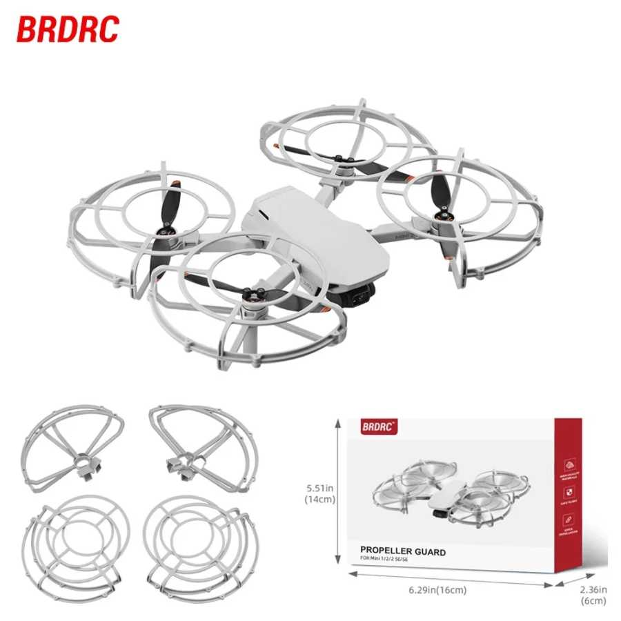 Защита пропеллера BRDRC для DJI Mini 4K/Mini 2/Mavic Mini 1/SE, быстросъемные реквизиты, крышка вентилятора на крыле, два режима, клетка, аксессуар для дронов Фото- и видеотехника