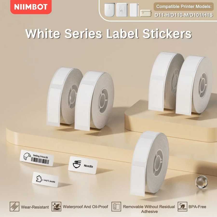 NiimBot D11/D110/D101 переключатель свечения в темноте, домашние наклейки, термобумага для печати в рулонах этикеток для термопринтера этикеток Оргтехника
