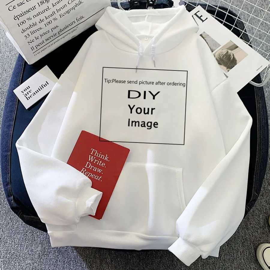 Фотография №2 товара DIY индивидуальные толстовки с графическим принтом, удобные толстовки с длинными