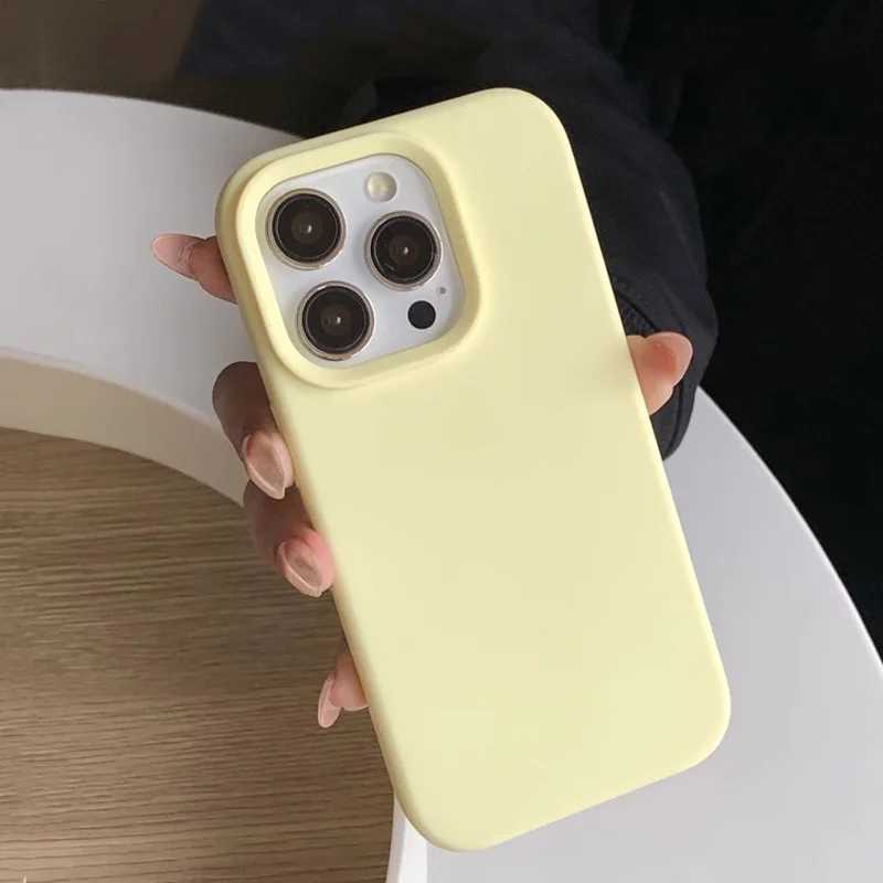 Силиконовый однотонный простой модный чехол в стиле дофамина для iPhone 17 Pro 16 Plus 16 Pro Max 15, 14, 13, 12, 11, задняя крышка Чехлы и чехлы для мобильных телефонов