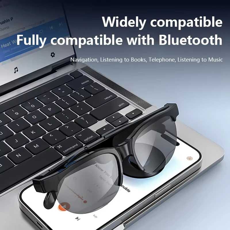 Фотография №2 товара Умные очки Lenovo 2026: Новинка с ИИ-переводом, Bluetooth, записью разговоров,