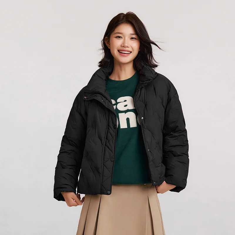 Фотография №3 товара Женская тонкая пуховая куртка Semir с узором «гусиная лапка», свободного