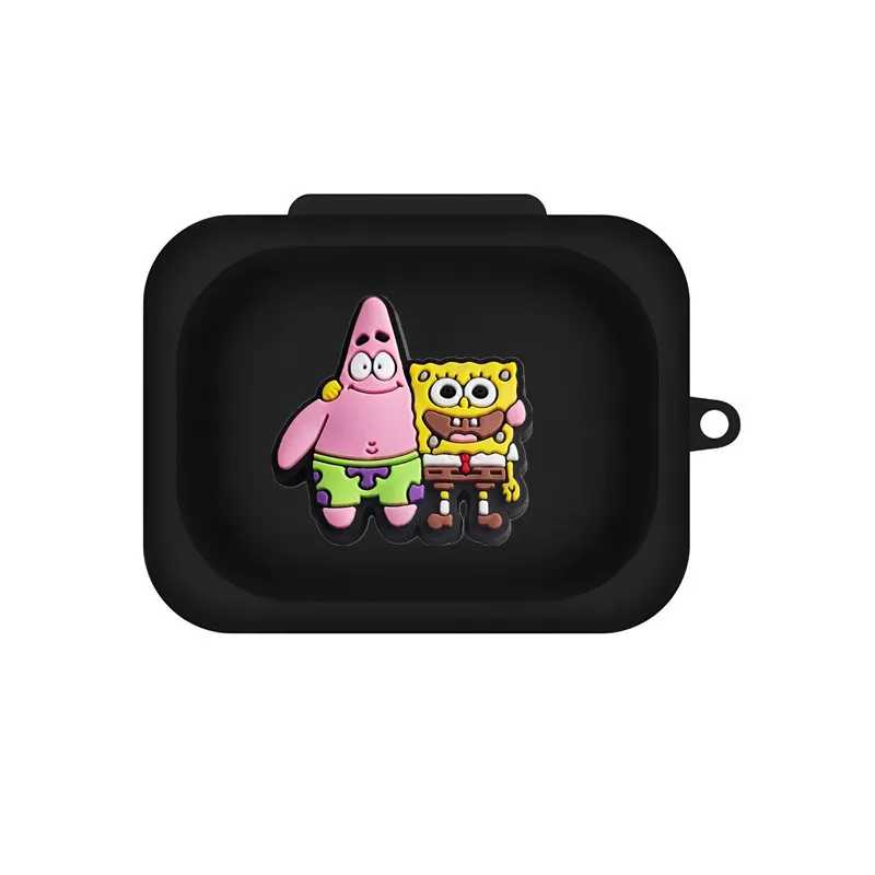 Чехол Potdemiel SpongeBob для Nothing Ear (A) из мягкого силикона, защитный чехол для беспроводных наушников с крючком Портативное аудио и видео