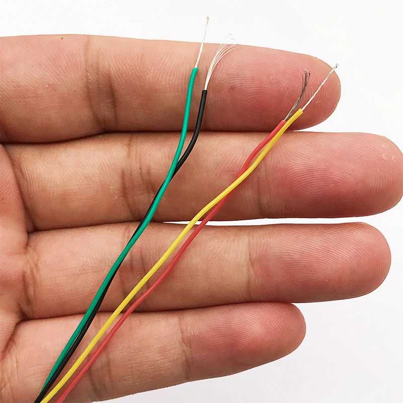 Фотография №4 товара Силиконовый провод 30AWG, желтый/зеленый/черный/красный кабель для дистанционного управления камерой FPV