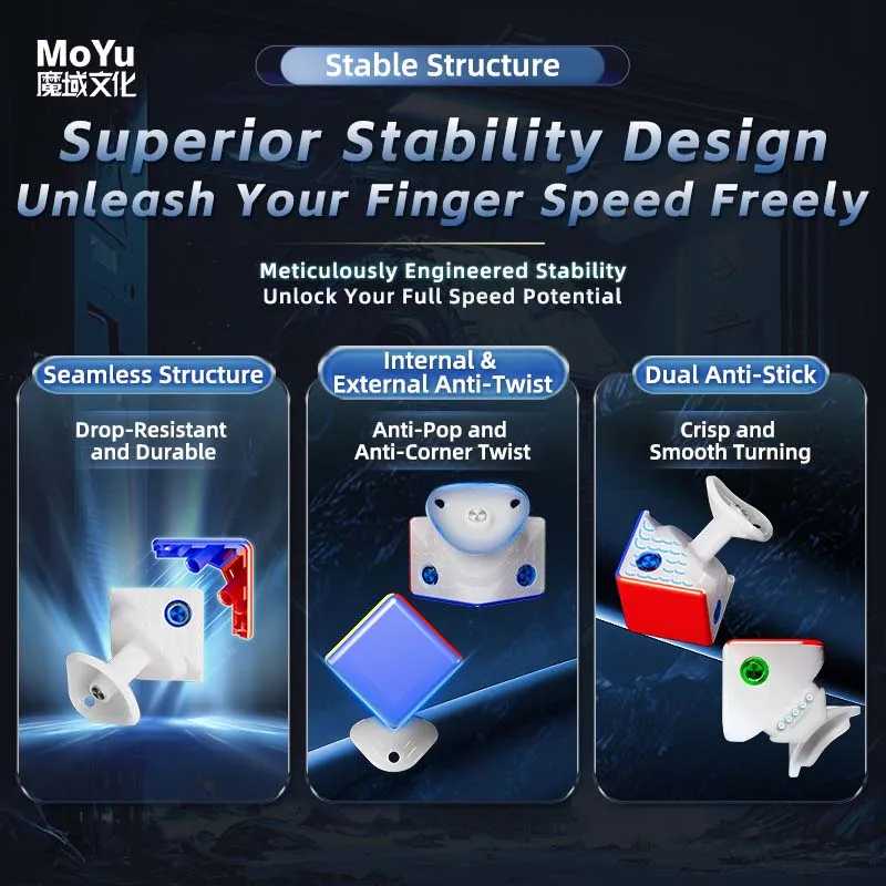 Фотография №4 товара JudyCube Moyu Weilong V11 20M Maglev Ball-Core UV 3X3 Magnetic
