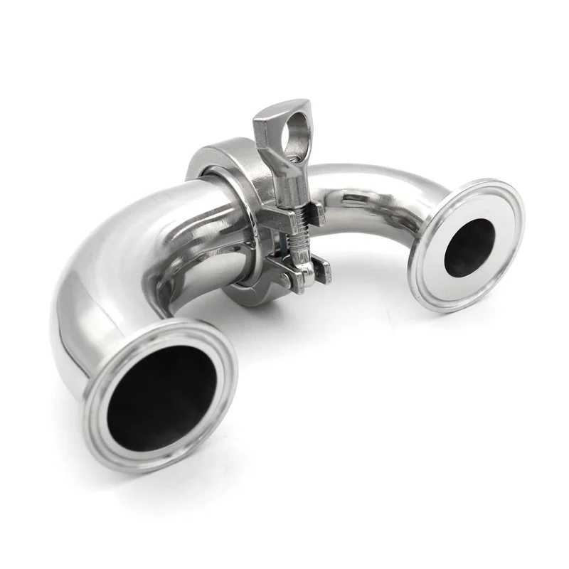 Фотография №2 товара SS304/316L Санитарная нержавеющая сталь 90 &deg; Колено Tri Clamp градусов