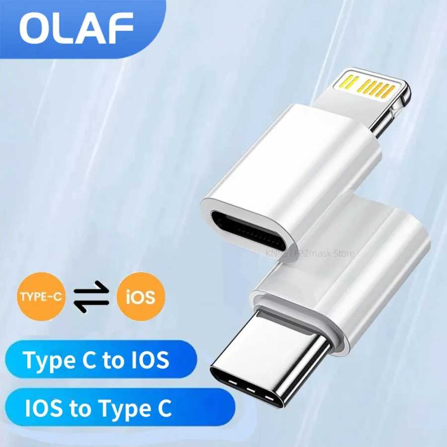 Адаптер Olaf USB Type C к Lightning для iOS, конвертер &laquo;папа&raquo; на USB C &laquo;мама&raquo; для iPhone 14 13, ПК, Macbook, адаптер для быстрой зарядки Аксессуары для мобильных телефонов