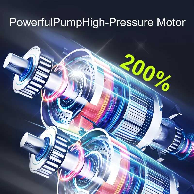 Фотография №4 товара Портативный автомобильный воздушный компрессор 3X Faster 150PSI Беспроводной насос для