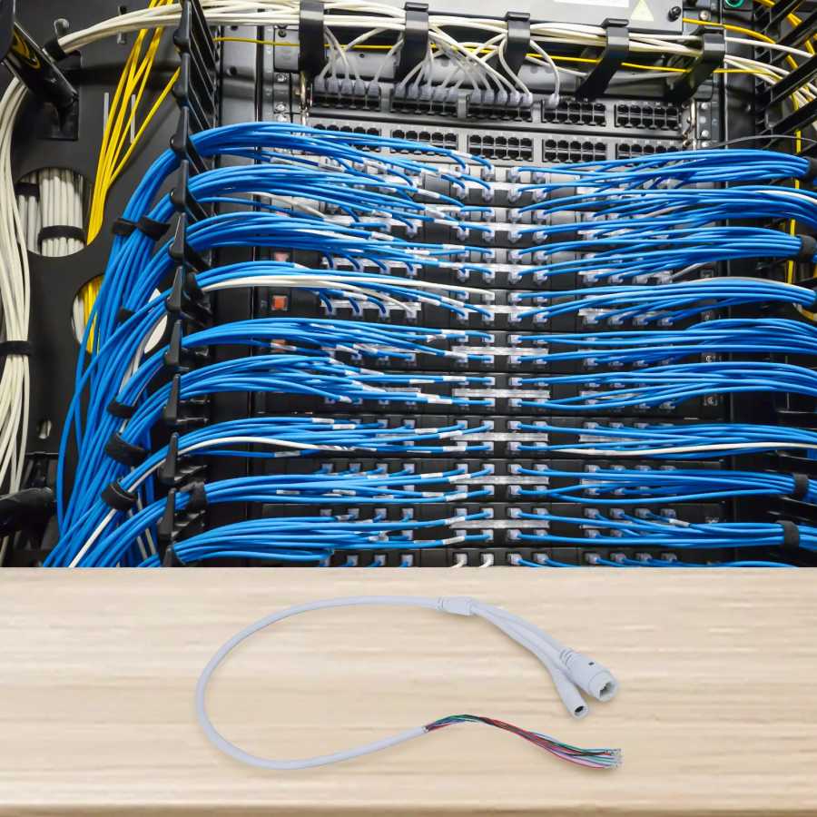 Кабель для IP-камеры видеонаблюдения длиной 70 см L, передача данных белого цвета и штифт питания. Простая установка. Надежная передача мощности. Стабильная производительность. Детали инструментов