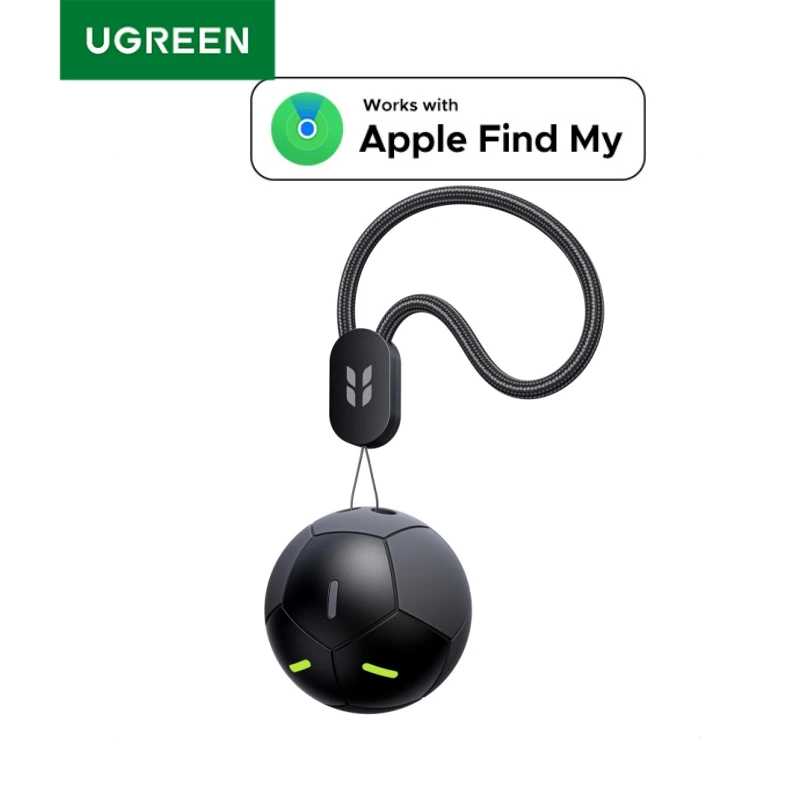 Дизайн в форме футбольного мяча UGREEN FineTrack Smart Finder Tracker для iOS Apple Find My | Срок службы батареи 5 лет | Водонепроницаемость IP68 Доступ к автоматизации здания