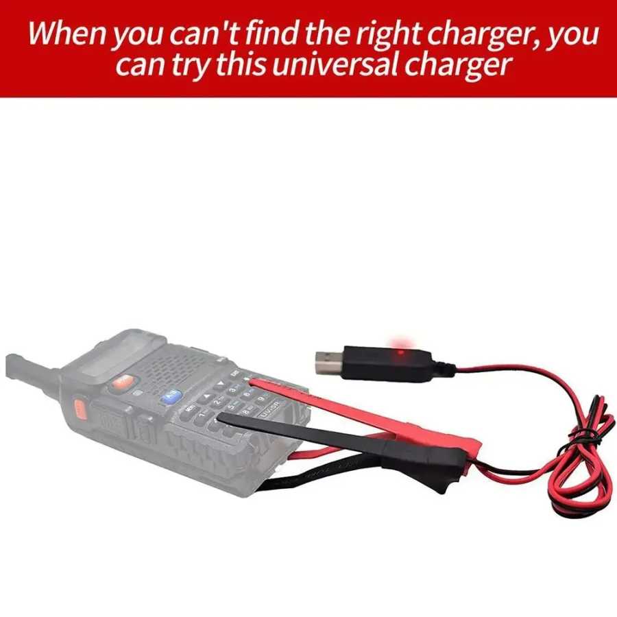 Фотография №2 товара Новый универсальный USB-кабель для зарядного устройства Baofeng Walkie Talkie для