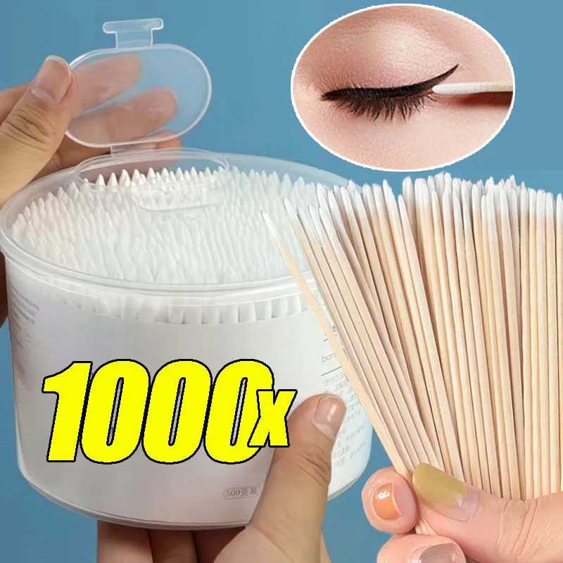 100/1000 шт. одноразовые остроконечные ватные тампоны, многофункциональные, пыленепроницаемые, двойные/одинарные, мягкие и удобные ватные тампоны Туалетная бумага
