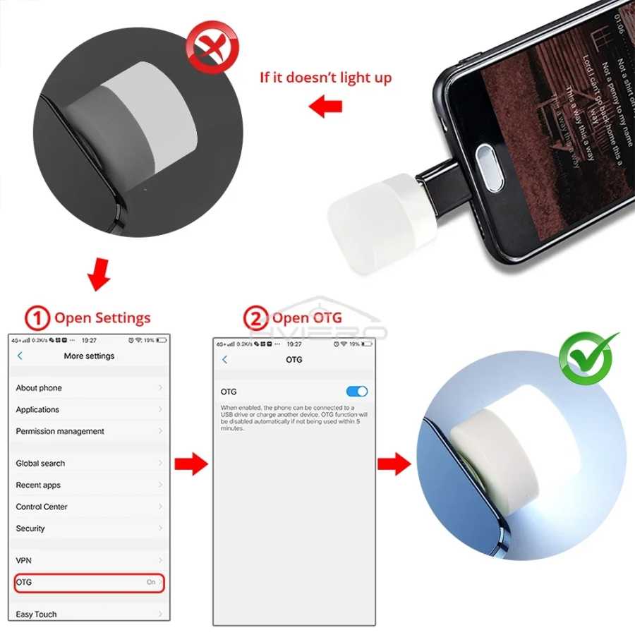 Фотография №4 товара Мини-ночные светильники с USB-разъемом, портативный аккумулятор, зарядка, светодиодный светильник для