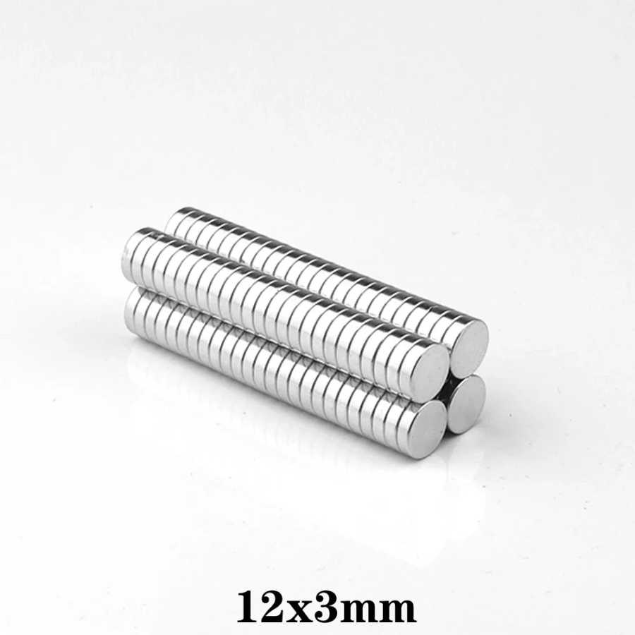 Мощный неодимовый магнит 12x3 мм, круглый, диаметр 12*3 мм Крепеж и скобяные изделия