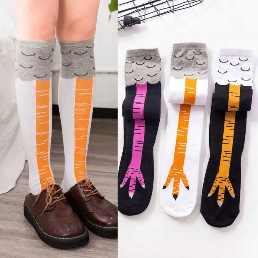 Фотография №3 товара 2025 креативные забавные носки с 3D принтом куриных ног, мультяшные