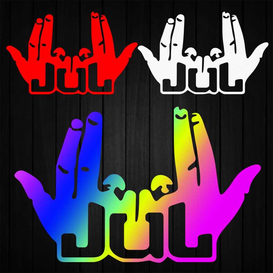 Новая забавная виниловая наклейка для мотоцикла JUL Finger, мотоциклетный шлем, топливный бак, передний обтекатель, аксессуары для скутера, декоративные наклейки Украшения, очистка и защита