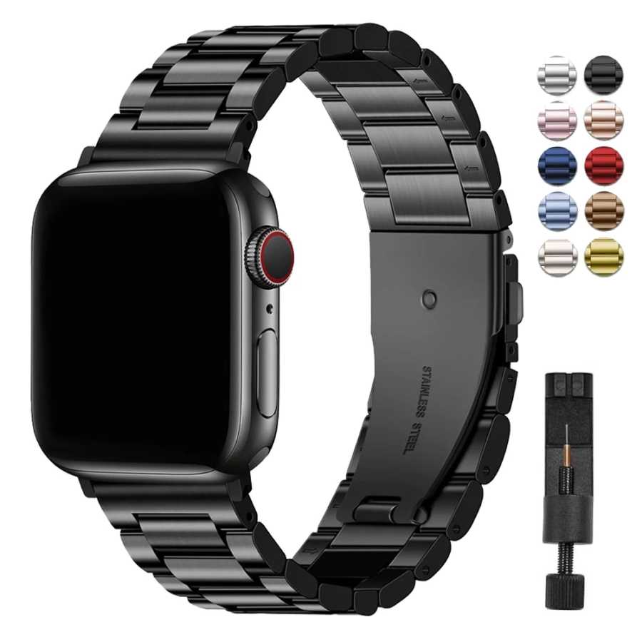 Классический ремешок Correa из нержавеющей стали для Apple Watch 10 46 мм 42 мм Ultra 2 49 мм 9 8 7 6 5 4 se 45 мм 44 мм 41 мм 40 мм 3 38 мм ремешок Аксессуары для часов